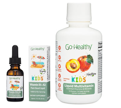 Go Healthy Kids Liquid Multivitamin + Vitamin D3 K2 Bundle | Go Healthy