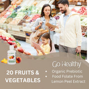 Multivitamin for Women, Men & Teens Liquid Organic Folate Vegetarian Whole Food - 32 Servings | Go Healthy