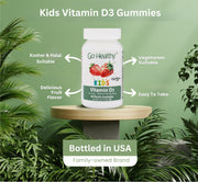 Vitamin D Gummies for Kids Vegetarian Non-GMO, Gluten Free, Kosher & Halal -60 Servings