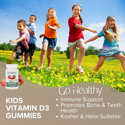 Vitamin D Gummies for Kids Vegetarian Non-GMO, Gluten Free, Kosher & Halal -60 Servings