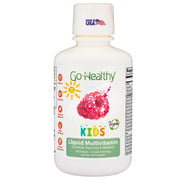 Go Healthy Kids Liquid Multivitamin, Immune Support, Kid Liquid Multivitamins, High Absorption Vegan Vitamins, Kids Vitamins Multivitamin Raspberry - 30-60 Servings