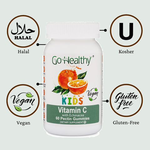 Go Healthy Multivitamin (1 Bottle), Vitamin D (1 Bottle) and Vitamin C (1 Bottle) Gummies for Kids, Toddlers, Vegetarian, Kosher & Halal, Gluten Free, Non-GMO Bundle