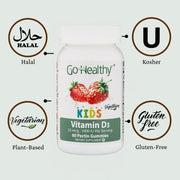 Go Healthy Multivitamin (1 Bottle), Vitamin D (1 Bottle) and Vitamin C (1 Bottle) Gummies for Kids, Toddlers, Vegetarian, Kosher & Halal, Gluten Free, Non-GMO Bundle