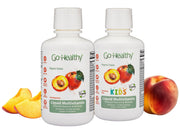 Go Healthy Multivitamin for Kids, Toddlers (1 bottle) and Multivitamin for Women, Men and Teens (1 bottle) Vegan, Vegetarian, Gluten Free, Non-GMO Bundle