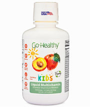 Go Healthy Kids Liquid Multivitamin, Immune Support, Kid Liquid Multivitamins, High Absorption Vegan Vitamins, Kids Vitamins Multivitamin - 30-60 Servings