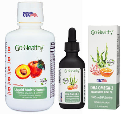 Liquid Multivitamin for women & men DHA Omega 3 Liquid Bundle