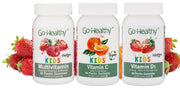 Go Healthy Multivitamin (1 Bottle), Vitamin D (1 Bottle) and Vitamin C (1 Bottle) Gummies for Kids, Toddlers, Vegetarian, Kosher & Halal, Gluten Free, Non-GMO Bundle