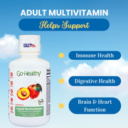 Go Healthy Liquid Vitamins for Women, Men, Teens, Vegan Vitamin & Mineral, High Absorption, Premium Liquid Multi Vitamin, Immune Support - 32 Servings