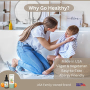DHA Omega 3 Drops- Vegan Kids, Toddler & Adults Fish Oil Alternative, Organic Orange Flavor - 2 FL. OZ Bottle